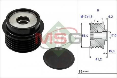 Фото шків генератора INA 535023110 Шків генератора INA 535023110