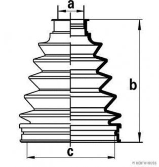 Пыльник приводного вала.) HERTH+BUSS JAKOPARTS J2862016