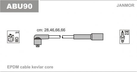 Провід VW Golf/Bora/Polo 1.6 94- Audi A3 1.6 96-00 Skoda Janmor ABU90