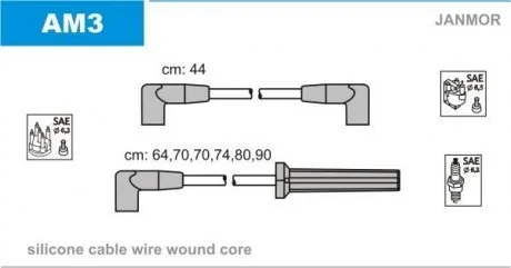 Дроти запалення, набір Janmor AM3