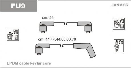 Провода в/в Ford Sierra/ Scorpio 2.4/2.9 Janmor FU9