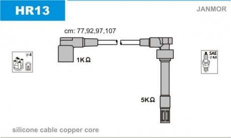 Проволока зажигания, набор Janmor HR13