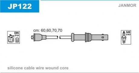 К-кт дротів В/В Subaru Forester, Legasy, 92-98 Janmor JP122