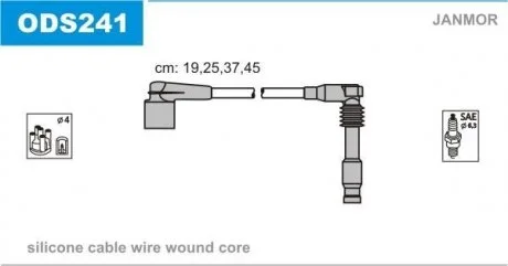 К-кт проводів Chevrolett Lacetti/Opel Omega B (mot.C18XE/X18XE/X20XEV) Janmor ODS241