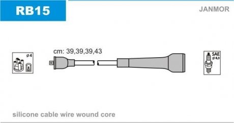 Проволока зажигания, набор Janmor RB15