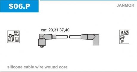 Проволока зажигания, набор Janmor S06P