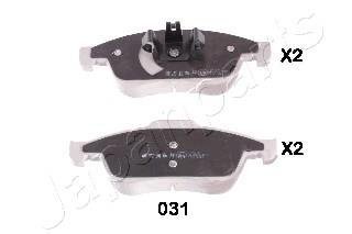 Гальмівні колодки передн.Duster,Megane 09- JAPANPARTS PA031AF