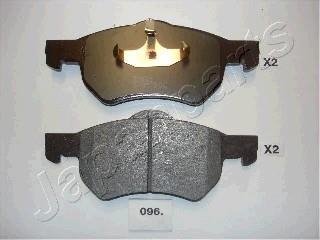 Гальмівні колодки, дискове гальмо (набір) JAPANPARTS PA096AF