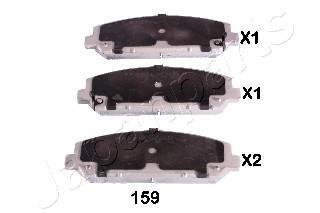 Колодки гальмівні INFINITI P. QX56 12- JAPANPARTS PA159AF (фото 1)