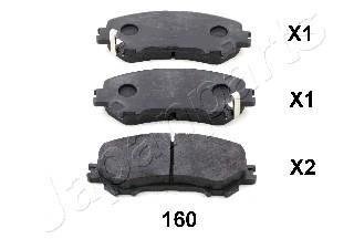 Колодки гальм. передні Qashqai 1,2-1,6 13-, X-Trail 1,6 13- JAPANPARTS PA160AF