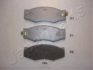 Гальмівні колодки, дискове гальмо (набір) JAPANPARTS PA195AF