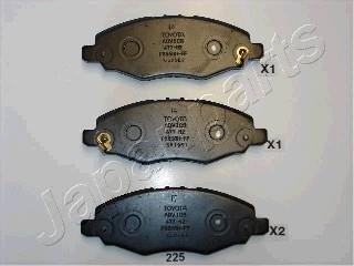 Тормозные колодки, дисковый тормоз (набор) JAPANPARTS PA225AF (фото 1)