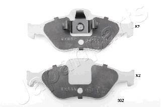 Гальмівна колодка перед.Ford Fiesta, Fusion 02-,Mazda 2 03- JAPANPARTS PA302AF (фото 1)