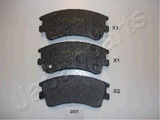 Гальмівні колодки перед. MAZDA 6 02- JAPANPARTS PA307AF