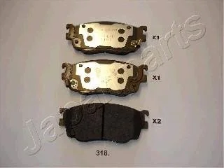 Гальмівні колодки передн.626 97- JAPANPARTS PA318AF