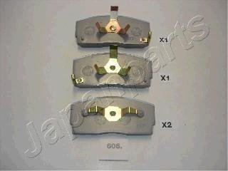 Тормозные колодки, дисковый тормоз (набор) JAPANPARTS PA606AF