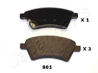 Гальмівні колодки передн. SX4,Fiat Sedici 06- JAPANPARTS PA801AF