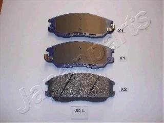 Гальмівні колодки, дискове гальмо (набір) JAPANPARTS PAS01AF (фото 1)