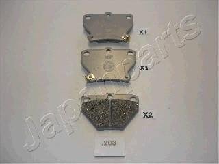 Тормозные колодки, дисковый тормоз (набор) JAPANPARTS PP203AF