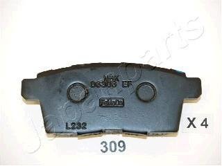 Гальмівні колодки, дискове гальмо (набір) JAPANPARTS PP309AF (фото 1)