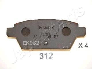 Тормозные колодки, дисковый тормоз (набор) JAPANPARTS PP312AF