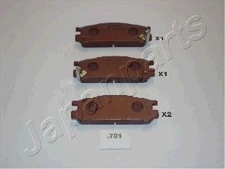 Колодки гальм. задн. Legacy, Impreza - 98 JAPANPARTS PP701AF (фото 1)