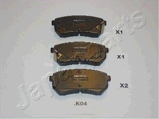 Гальмівні колодки задн.i10 08-,Kia Picanto 04- JAPANPARTS PPK04AF