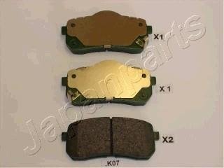 Тормозные колодки, дисковый тормоз (набор) JAPANPARTS PPK07AF (фото 1)