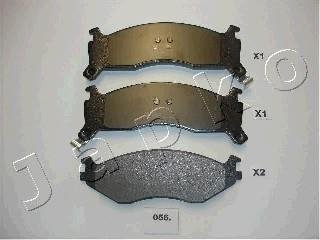 Тормозные колодки, дисковый тормоз (набор) JAPKO 50056