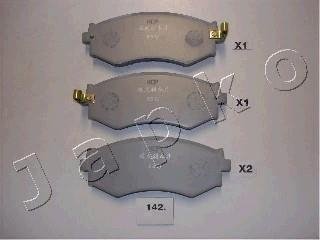 Гальмівні колодки, дискове гальмо (набір) JAPKO 50142