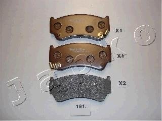 Гальмівні колодки, дискове гальмо (набір) JAPKO 50191