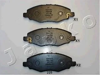 Фото гальмівні колодки, дискове гальмо (набір) JAPKO 50225 Гальмівні колодки, дискове гальмо (набір) JAPKO 50225