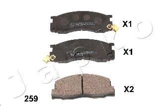 Тормозные колодки, дисковый тормоз (набор) JAPKO 50259