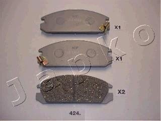 Гальмівні колодки, дискове гальмо (набір) JAPKO 50424