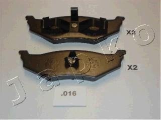 Гальмівні колодки, дискове гальмо (набір) JAPKO 51016 (фото 1)