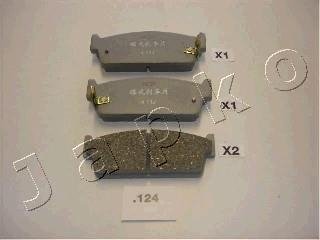 Гальмівні колодки, дискове гальмо (набір) JAPKO 51124