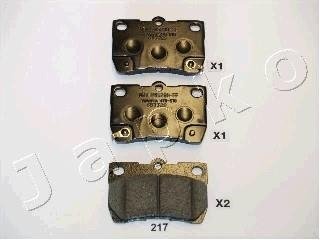 Гальмівні колодки, дискове гальмо (набір) JAPKO 51217
