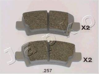 Гальмівні колодки, дискове гальмо (набір) JAPKO 51257