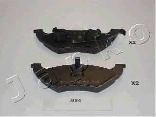 Тормозные колодки, дисковый тормоз (набор) JAPKO 51994