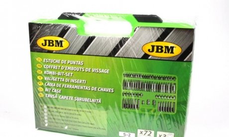 Набор бит (6/12-гранные/Torx/Torx с отверстием и ribe) (75шт) JBM 52550