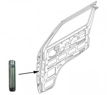 Стрижень-тримач навісу двері T4, Passat, Golf,Seat JP GROUP 1187450100