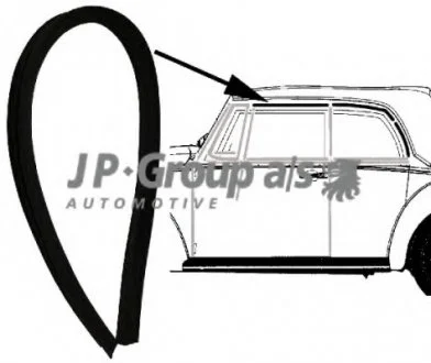 Прокладка, боковое стекло JP GROUP 8186000306
