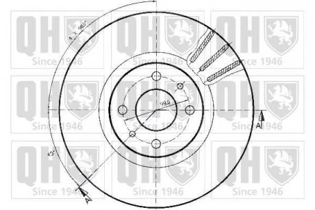 Гальмівний диск (QUINTON HAZELL) JP GROUP BDC3766