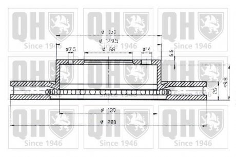 Гальмівний диск (QUINTON HAZELL) JP GROUP BDC3837