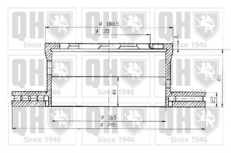 Гальмівний диск (QUINTON HAZELL) JP GROUP BDC4543