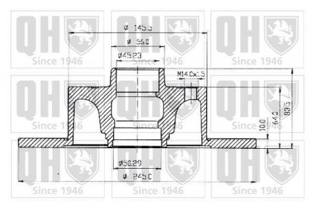 Гальмівний диск (QUINTON HAZELL) JP GROUP BDC4552