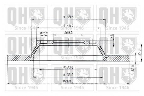 Гальмівний диск (QUINTON HAZELL) JP GROUP BDC4578