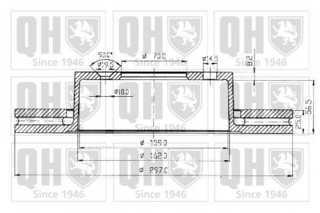 Гальмівний диск (QUINTON HAZELL) JP GROUP BDC4804