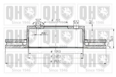 Гальмівний диск (QUINTON HAZELL) JP GROUP BDC4804