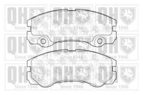 Гальмівні колодки, дискове гальмо (набір) (QUINTON HAZELL) JP GROUP BP1204